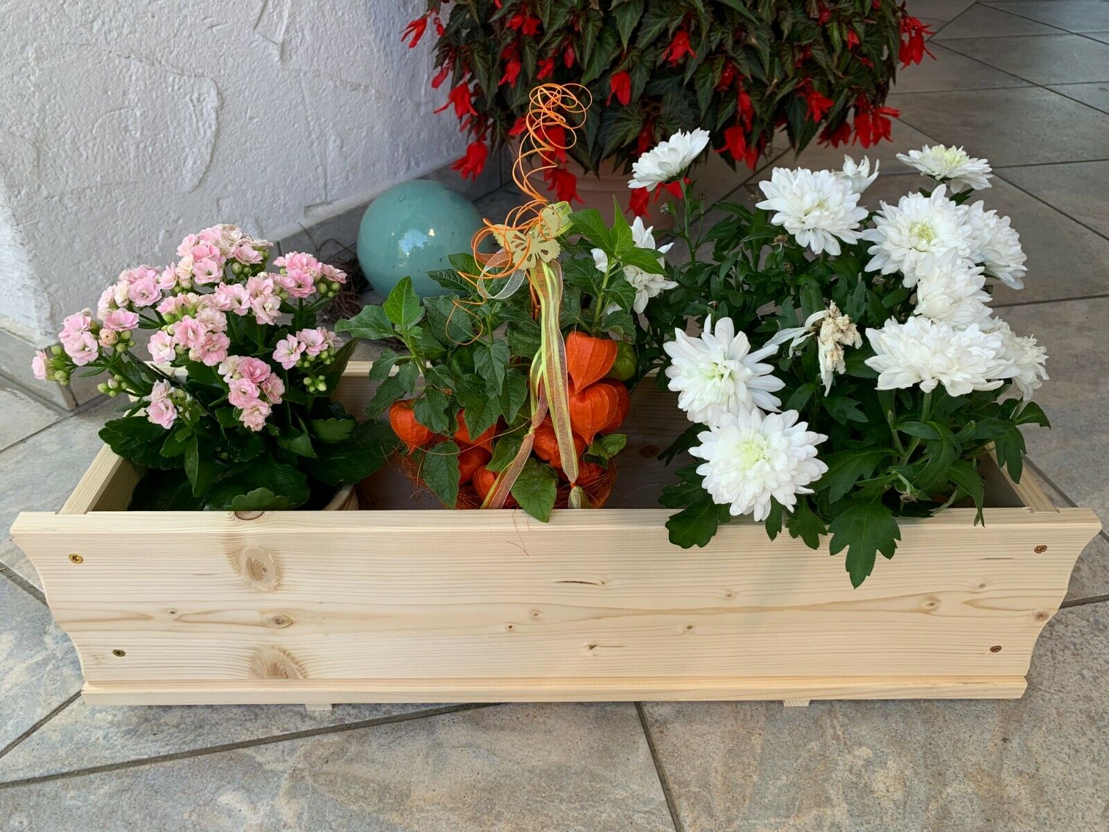 Elmato 14850 Blumenkasten Pflanzenkasten Kiste für Balkon aus Holz,  65x19x16cm - BAVARIA - Holzland