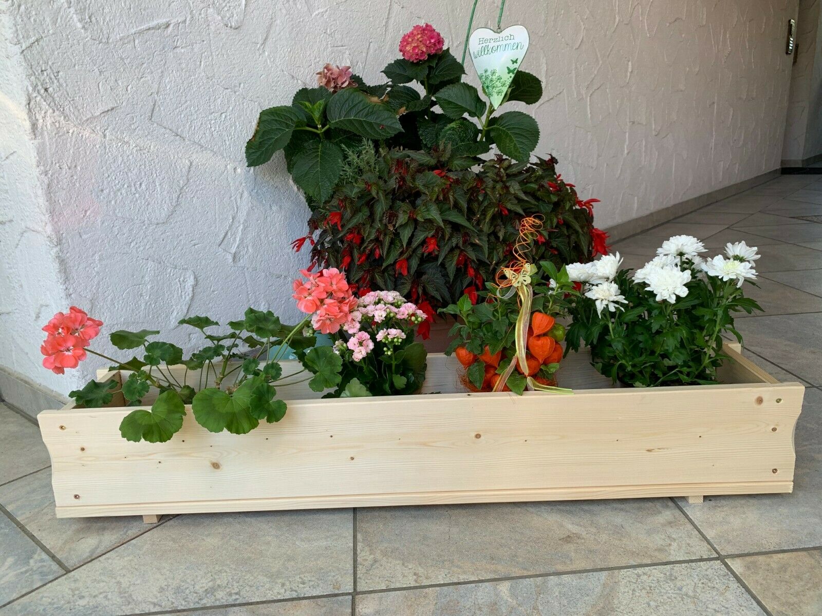 Elmato 14852 Blumenkasten Pflanzenkasten Kiste für Balkon aus Holz,  104x19x16,5cm - BAVARIA - Holzland